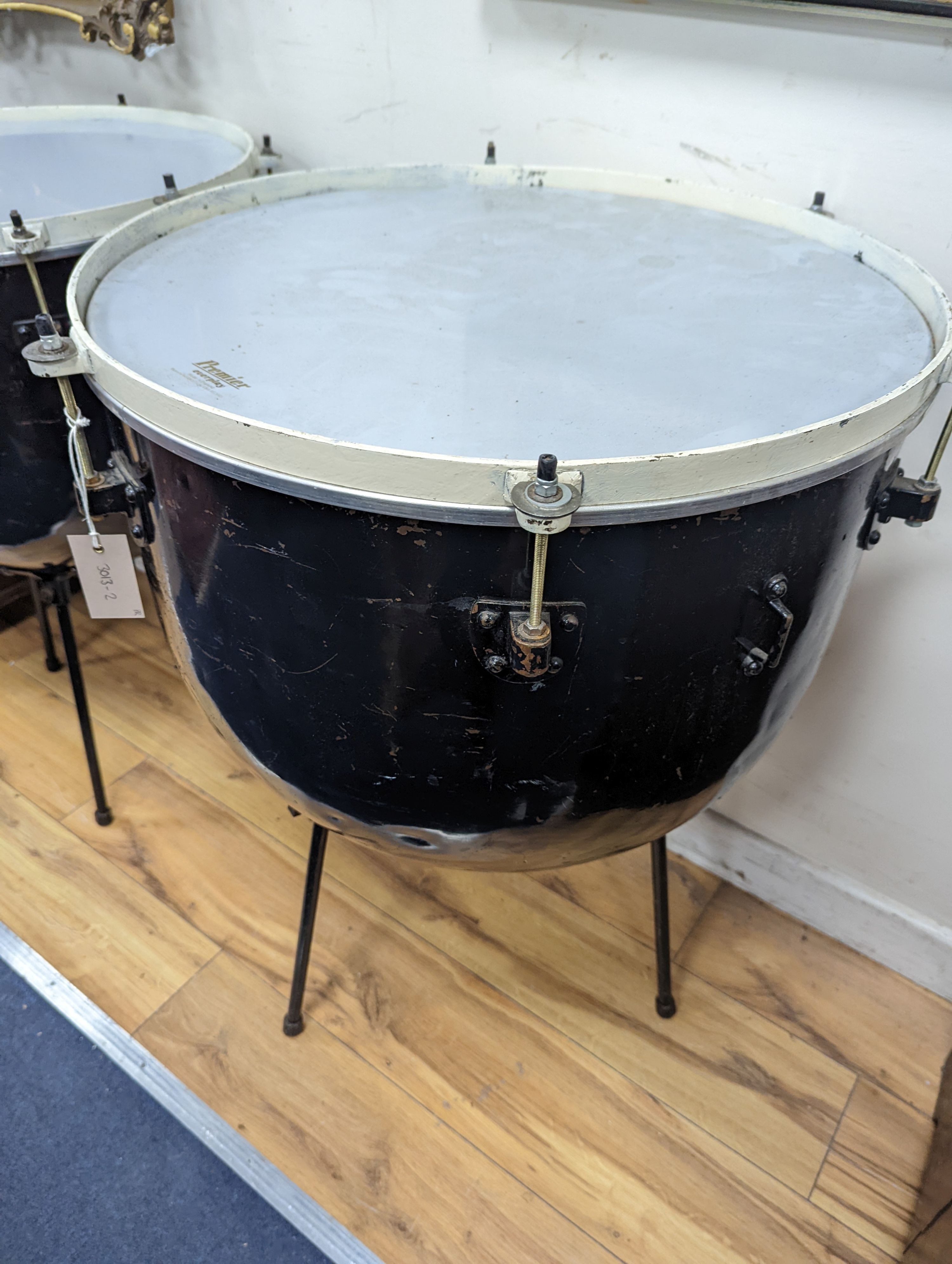 Two Premier everplay kettle drums